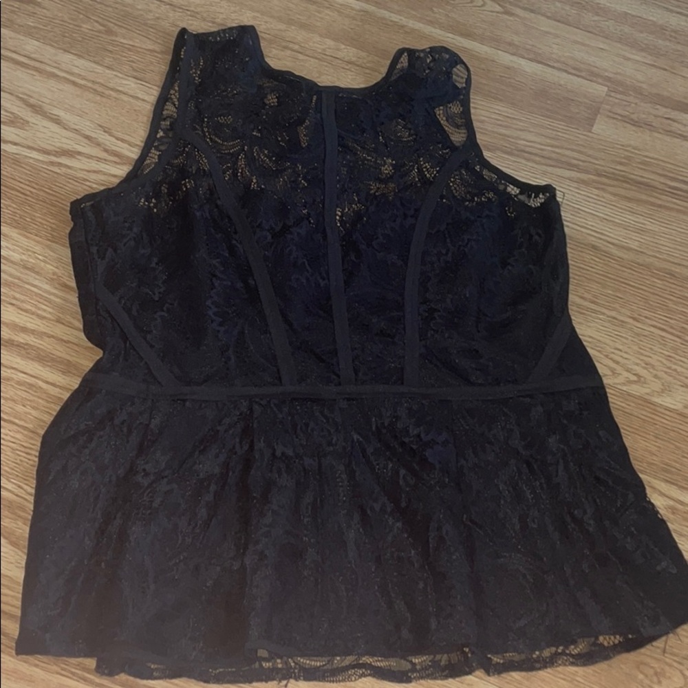 Black lace tank top